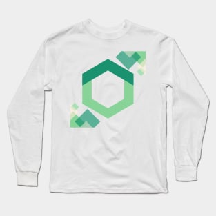 Green APEX LABS Hexagon - Modern Design Long Sleeve T-Shirt